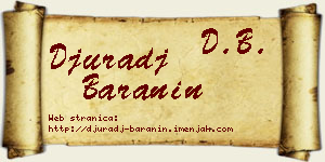 Đurađ Baranin vizit kartica